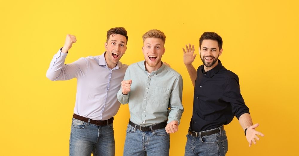 Three young men
