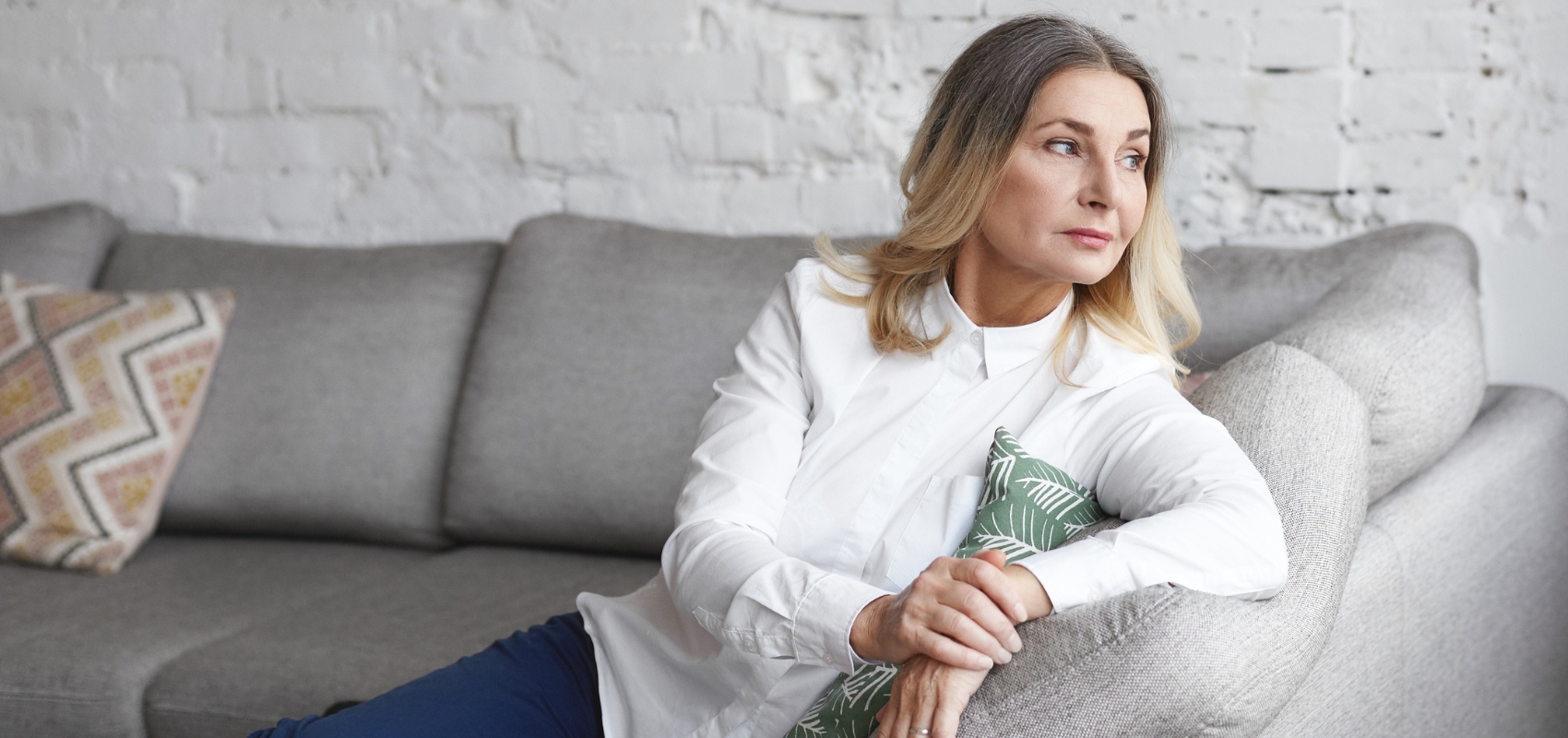 a woman sitting