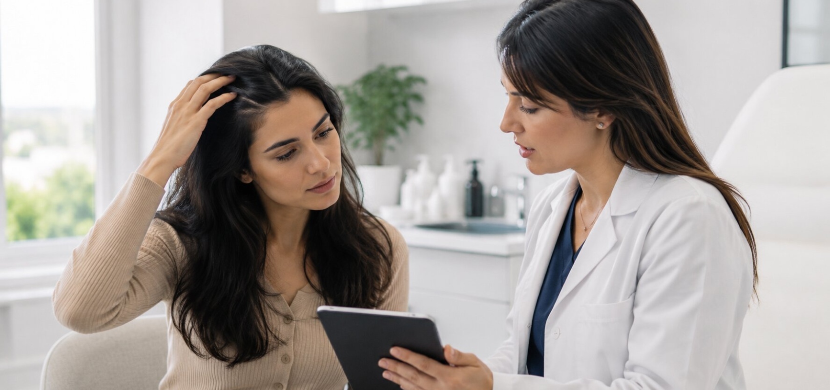 consulting with a hair health expert