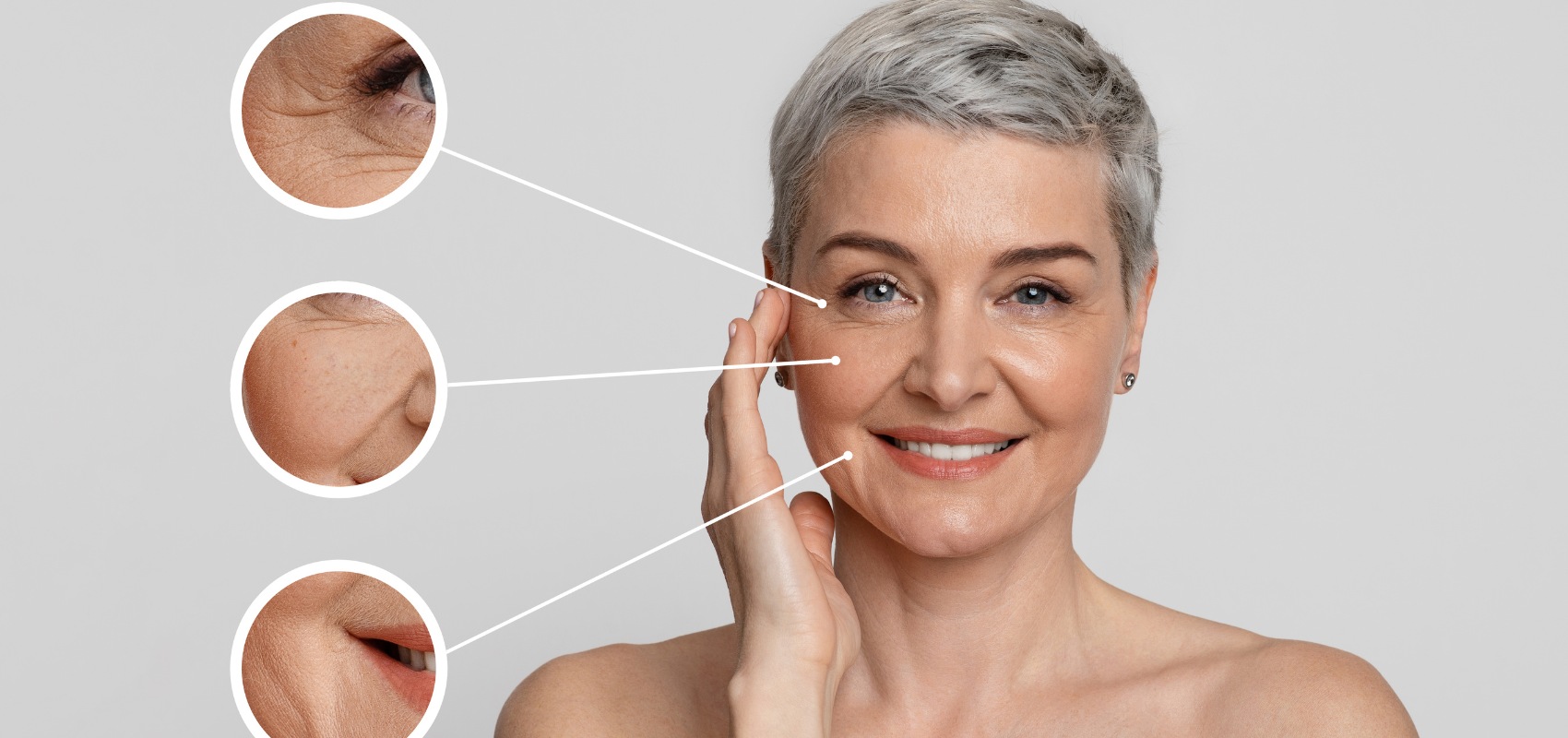 highlighting specific facial aging concerns