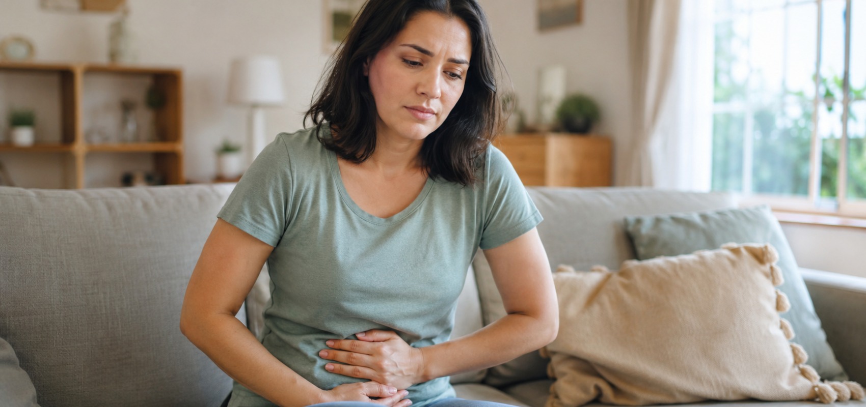 showing signs of discomfort associated with hormonal imbalance