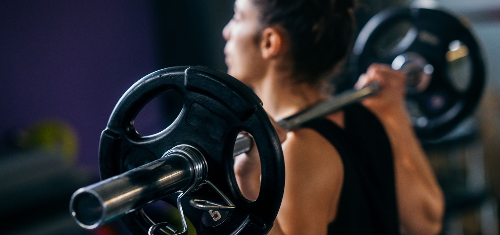 Woman holding a barbell